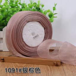 12/15/20/25/40/50mm (50 Yards/roll) Organza Stain Ribbon DIY Crafts Wedding for Party Decoration Cake Gift Bow Packaging Ribbon