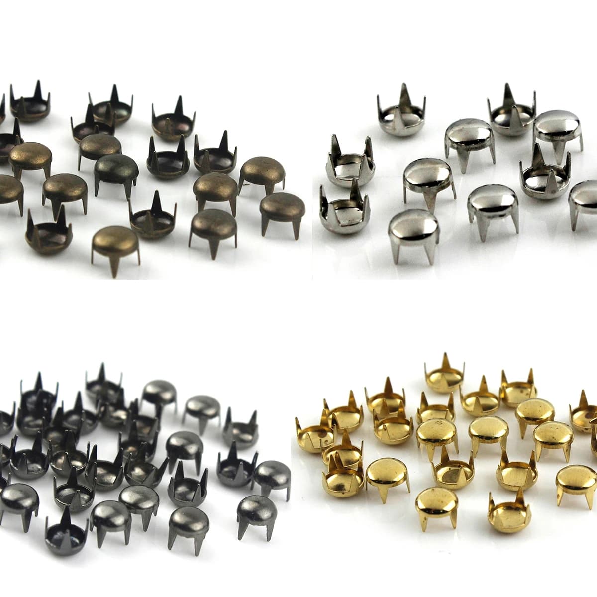 100sets 2-6mm Metal Round Cap Claw Rivets Studs Leather Craft Bag Belt Garment Shoes Collar Decor Accessories 13 Sizes