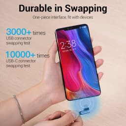 Vention USB Type C Cable 90 Degree 3A Fast Charger Data Cord for Samsung S8 S9 Mobile Right Angled Phone Charging USB C Cable