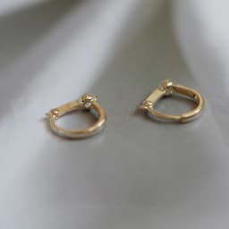 925 Sterling Silver Simple Shiny Srystal U-shaped Earrings Women Punk Hip Hop Street Art 14k Gold Plating Jewelry Gift