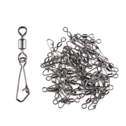 DNDYUJU 30pcs Stainless Steel Rolling Swivels with Snap 14#-1# Fishing Connector Swivel Rolling River Ocean Tackle Accessories