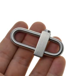 Super Strong Heavy Duty Matte Brushed Stainless Steel Oval Slide Locking Snap Lock Carabiner Keychains FOB EDC Lanyard DIY