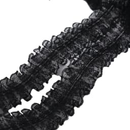 2 Yards Thin Elastic Double Fabric Stretchy Folded Lace Trim DIY Dress Headwear Ribbon Accessories