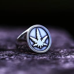 BEIER vintage leaf stainless steel signet maple design ring fashion unique Goros Takahashi Feather Jewelry BR8-379