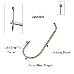 ICERIO 100PCS 200PCS Standard Fly Tying Hook With Barb Nymph Dry Fly Wet Fly Tying Hook 8#~22#