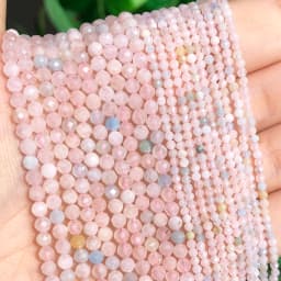 2 3 4mm Natural Faceted Blue Sapphire Stones Loose Spacer Beads for Jewelry Making DIY Bracelet Earrings Accessories 15''Inch