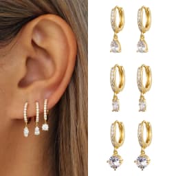 CRMYA Silver Gold Filled Dangle Earrings For Women CZ Zircon Long Water Drop Earring Men Jewelry Circle Ear Ring Wholesale