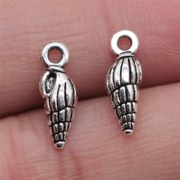 20pcs Antique Silver Color Shell & Conch Charms For Jewelry Making