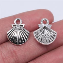 20pcs Antique Silver Color Shell & Conch Charms For Jewelry Making