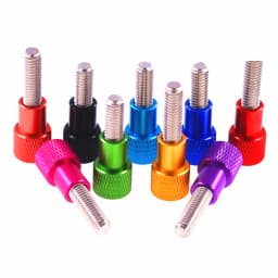 Colourful Knurled Thumbscrew M6 M8 Aluminum Knurled Head Stainless Steel Thread Hand Tighten Thumb Screw Bolt