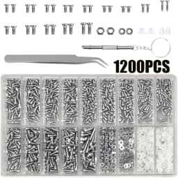 1200pcs Glasses Screws With Screwdriver Tweezers Repair Set Mini Fix Screw Kit Complete Glasses Tiny Screws Screws for Glasses