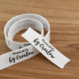 Cotton Label with Logo or Text, Sewing Accessories, Tags for Knitted Things, Personali Gift, 15x50mm, MD2003