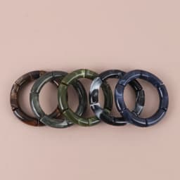 Trendy Resin Geometric Beaded Bracelets on Hand Acrylic Bamboo Tube Bangles Bracelets For Women Fashion Jewelry Valentines Gift