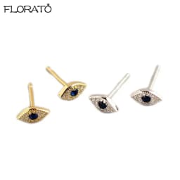 925 Sterling Silver Ear Needle Ladies High Zircon Blue Eye Stud Earrings Minimalist Fashion Luxury For Women Birthday Jewelry