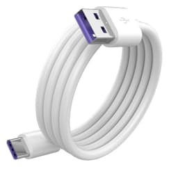 5A USB Type C 1m Cable For Samsung S20 S9 S8 Xiaomi Huawei P30 Pro Fast Charge Mobile Phone Charging Wire White Cable