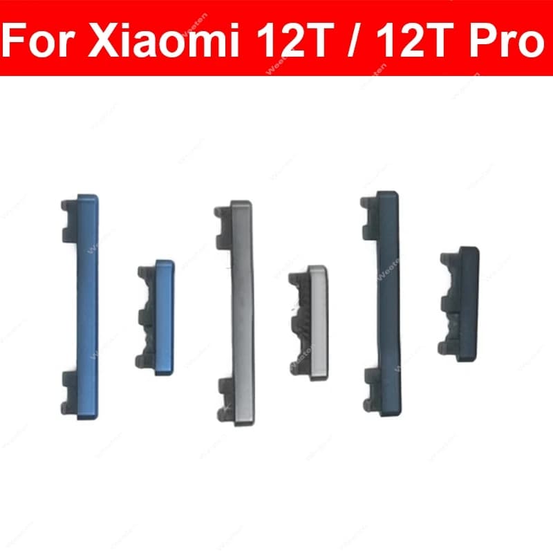 For Xiaomi 11T 12T 12T Pro Power Volume Side Button On OFF Power Volume Up Down Side Key Switch Replacement Repair Parts