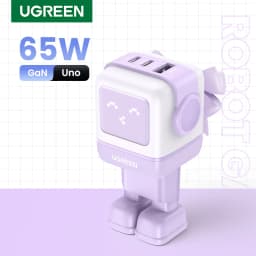 UGREEN 65W GaN Charger Uno Robot Design Quick Charge 4.0 3.0 PPS for iPhone 18 17 Pro Macbook Air Laptop Tablet PD Fast Charger