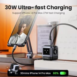 【US Plug】UGREEN 30W 65W GaN Charger Robot Design PD3.0 Fast Charger PPS for iPhone 18 17 Macbook Laptops Samsung XiaomiTablets