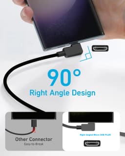Angled USB C to Micro USB Cable Short USB Type C to Micro USB OTG power Sync cable USB-C to Micro USB for Samsung XiaoMi Huawei