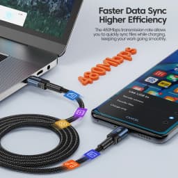 Toocki PD100W Fast Charging Data Cable 5A Type C To Type C Cable For Samsung S21 S20 Huawei Mate 40 30 Xiaomi Dual Type C Cable