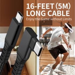 10FT Link Cable for Quest 2 Quest PC VR USB 3 to Type C Long Cable 3A Fast Charging &5Gbps Data Transfer Cable for VR Headset