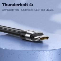 UGOURD 40Gbps Thunderbolt 4 USB C Full Function Cable Flat USB4 Date Cable 0.15m 1m 8K PD 240W Cord for Thunderbolt3 iPhone SSD
