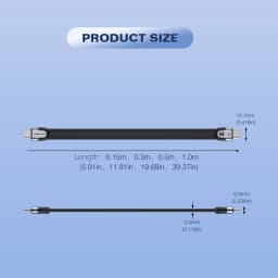 UGOURD 40Gbps Thunderbolt 4 USB C Full Function Cable Flat USB4 Date Cable 0.15m 1m 8K PD 240W Cord for Thunderbolt3 iPhone SSD