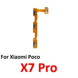 For Xiaomi Poco X7 Pro Phone Power Volume Button On Off Up Down External Side Key Internal Flex Cable Repair Parts Black Green