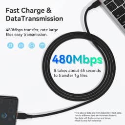 ASOMETECH 2M 60W Fast USB C Cable Type C Cable Fast Charging Data Cord Charger USB Cable C For Samsung S21 S20 A51 Xiaomi Mi 10