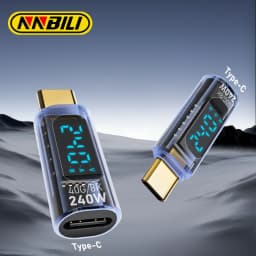 NNBILI 1 PCS Digital LED Display USB 4 Type-C Adapter 8K 60HZ PD 240W Power Meter Tester Data Transmission 40Gbps OTG Converter