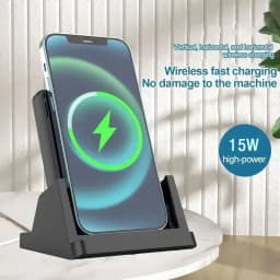 Wireless Charger Removable Desktop Vertical Holder Stand For iPhone 17 16 15 14 13 12 Samsung S25 Xiaomi 15 Quick Charging Dock