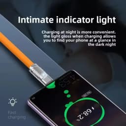 10A 120W Super Fast Charging Cable PD Type-C Liquid Silicone 1/1.5/2M C to C Quick Charging Cable for Xiaomi iPhone