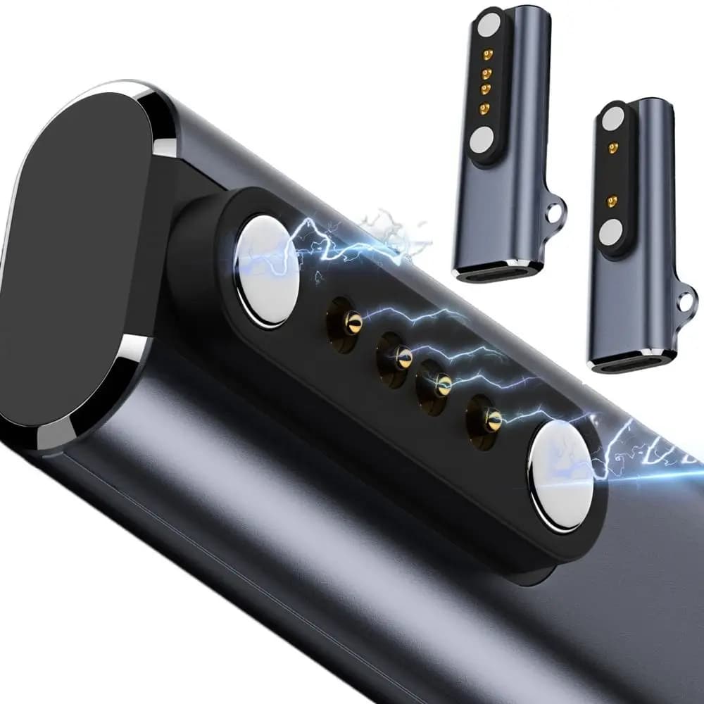 Bone Conduction Headphone Charging Adapter 90 Degree Aluminium Alloy Type-C to 7.62 2/4 Pin Converter Indicator Light Stable