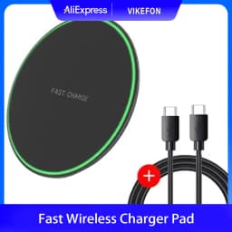 Wireless Charger For iPhone 17 16 15 14 13 Pro Max Induction Fast Charging Pad Dock Station For Samsung S25 S24 Xiaomi Huawei