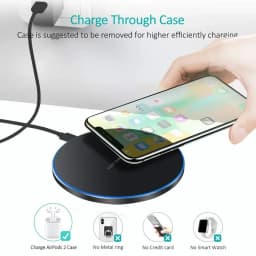 Wireless Charger For iPhone 17 16 15 14 13 Pro Max Induction Fast Charging Pad Dock Station For Samsung S25 S24 Xiaomi Huawei