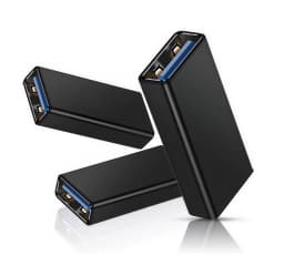 USB 3.0 to A-Type Female Adapter Cable Coupler - Expansion Connector for Connecting Two Male Lines USB Female to USB Female