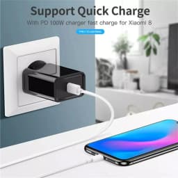 100W USB-C to USB-C Fast Charging PD Cable for iPhone 15 Pro Max iPad Air 5 Macbook Huawei Mate 60 Samsung Type C to Type C Cord