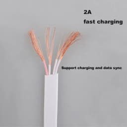 New 50cm / 1M 5V 2A USB Type C cable mobile power charging flat cable Type-C noodle data cable for Huawei xiaomi