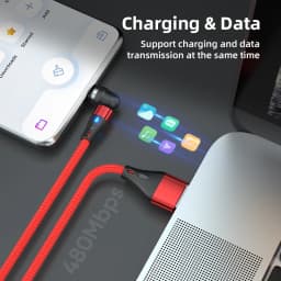AUFU 7Pin 5A Magnetic Type C Cable For Xiaomi POCO Redmi Magnet Fast Charging Wire For iPhone iPad Samsung Micro USB Data Cord