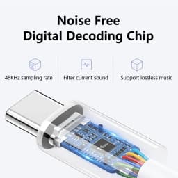 USB-C to 3.5mm Audio Headphone Adapter Compatible with Apple iPhone 17 Samsung Galaxy S25 Type C to Aux Cord Jack Dongle Adapter