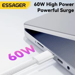 Essager 60W USB C To USB Type C Cable For Macbook iPad USBC PD Cord Quick Charge 4.0 Charger TypeC Cable For iPhone 16 15 Xiaomi