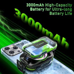 NEW JS85 Phone Silent Cooler Semiconductor Magnetic/ Back-clip Ice Freeze Cooling Radiator with 3000mAh Battery 3 Gears Display