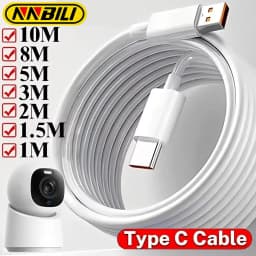 NNBILI USB Type C Cable 1M 2M 3M 5M 8M 10M 12M 14M USB C 6A Fast Charge Equipment Universal Data Cable for Samsung Camera PS5 VR