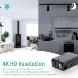4K Security Camera WiFi Wireless Monitor Remote Motion Detecting Camcorders Security Protection Indoor Surveillance 2026