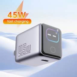PD 45w GaN Fast Charger Type-c Port Mobile Phone Adapter With AI Smart Screen Display For iPhone 17 16 15 Samsung Xiaomi Huawei