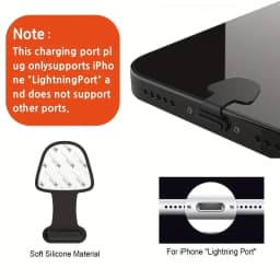 1 Set Flexible Port Stopper Kit, Anti-dust Silicone Caps Plus Cleaning Tool, Daily Protection for Type C Interface Cellphones