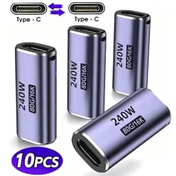 1/5/10pcs 240W PD USB C Female To Female Adapter 80Gbps High-Speed 16K 60Hz Video for MacBook Pro Air IPad Type-C HUB Converter