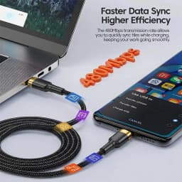 Original 120W Type C Fast Charging Cable For Xiaomi iPhone 15 16 17 Pro Max Samsung S25 S24 Usb C To Type C Mobile Phone Cables