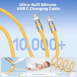 Hichain 240W USB C To Type C Fast Charging Cable 1.2M/2M Liquid Silicone Type C Cable For iphone For Samsung For Huawei Tablets