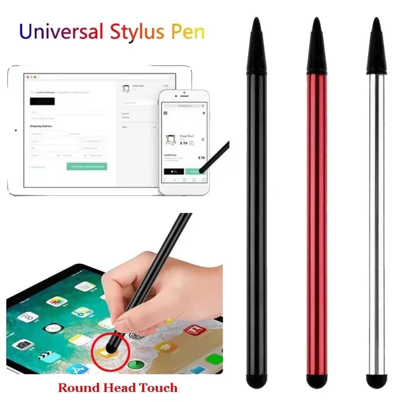 1/2/3pcs Universal Tablet Pen Phone Capacitive/Resistive Stylus Pen For IPhone Ipad Android All Touch Screens Rubber Stylus Pens